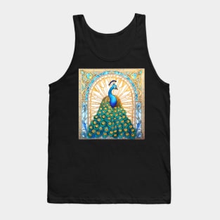 Stained Glass Peacock #6 Tank Top